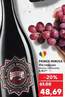 Kaufland PRINCE MIRCEA Vin rosu sec Ofertă