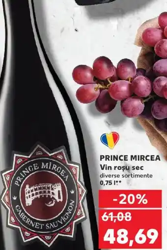 Kaufland PRINCE MIRCEA Vin rosu sec Ofertă