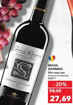 Kaufland BECIUL DOMNESC Vin roşu sec Ofertă