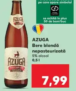 Kaufland AZUGA Bere blondă nepasteurizată Ofertă