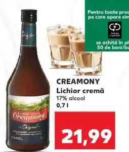 Kaufland CREAMONY Lichior cremă Ofertă