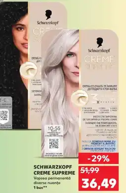 Kaufland SCHWARZKOPF CREME SUPREME Vopsea permanentă Ofertă