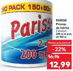 Kaufland PARISS Prosop de hârtie Ofertă