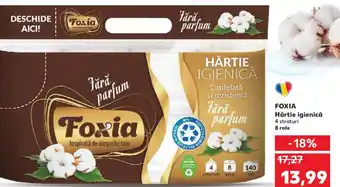 Kaufland FOXIA Hârtie igienică 4 straturi Ofertă