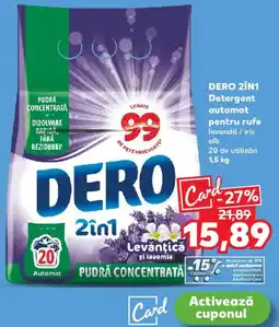 Kaufland DERO 2IN1 Detergent automat pentru rufe lavandǎ / iris alb Ofertă