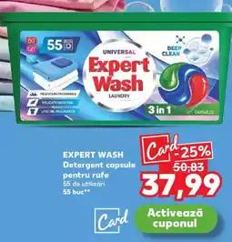 Kaufland EXPERT WASH Detergent capsule pentru rufe Ofertă