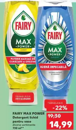 Kaufland FAIRY MAX POWER Detergent lichid pentru vase Ofertă
