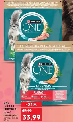 Kaufland ONE INDOOR FORMULA Hrană uscată pisici Ofertă