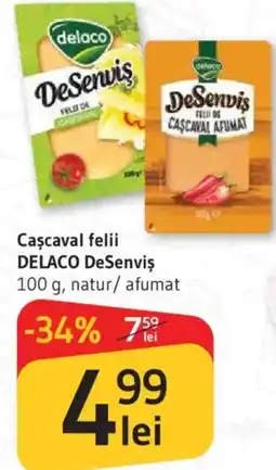 Supeco Cascaval felii DELACO DeSenviş Ofertă