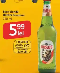 Supeco URSUS Bere blondǎ Premium Ofertă