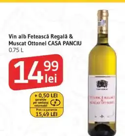 Supeco CASA PANCIU Vin alb Fetească Regală & Muscat Ottonel Ofertă