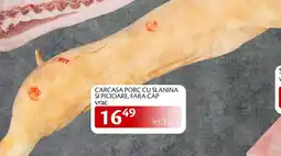 Unicarm Carcasa porc cu slanina si picioare, fara cap Ofertă