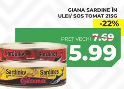 Simos Giana sardine în ulei/ sos tomat Ofertă