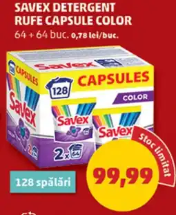 Penny Savex detergent rufe capsule color Ofertă