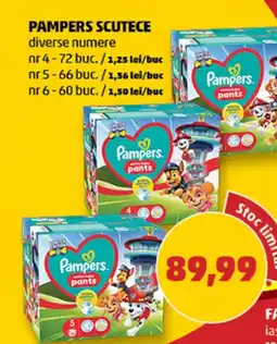 Penny PAMPERS Scutece Ofertă