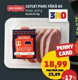 Penny Cotlet porc fără os Ofertă