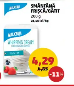 Penny MILKERIA Smântână frișcă/gătit Ofertă