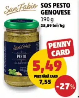 Penny San Fabio Sos pesto genovese Ofertă