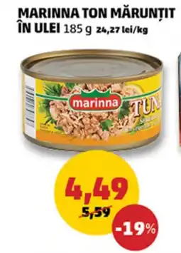 Penny Marinna ton mărunţit în ulei Ofertă