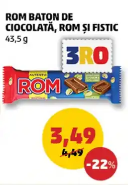 Penny Rom baton de ciocolată, rom și fistic Ofertă