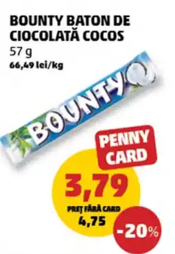 Penny Bounty baton de ciocolată cocos Ofertă