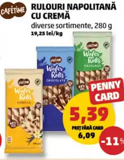 Penny Cafétime Rulouri napolitană cu cremă Ofertă
