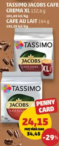 Penny Tassimo Jacobs cafe crema XL/ Cafe au lait Ofertă