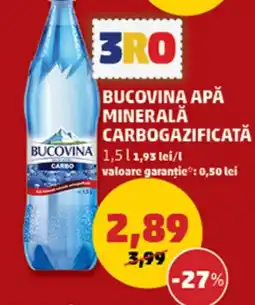 Penny Bucovina Apă minerală carbogazificată Ofertă