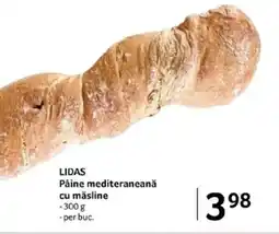 Selgros LIDAS Pâine mediteraneană cu măsline Ofertă
