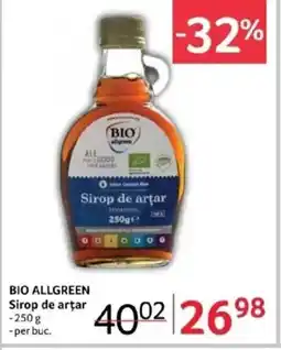 Selgros BIO ALLGREEN Sirop de arţar Ofertă