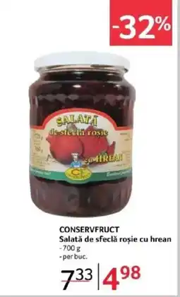 Selgros CONSERVFRUCT Salată de sfeclă roșie cu hrean Ofertă