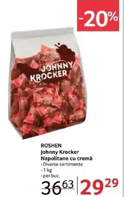 Selgros ROSHEN Johnny Krocker Napolitane cu cremă Ofertă