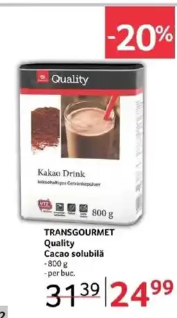 Selgros TRANSGOURMET Quality Cacao solubilǎ Ofertă