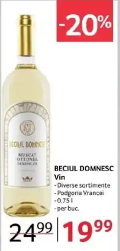 Selgros BECIUL DOMNESC Vin Ofertă
