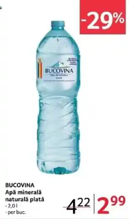 Selgros BUCOVINA Apă minerală naturalǎ plată Ofertă