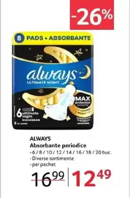 Selgros ALWAYS Absorbante periodice Ofertă