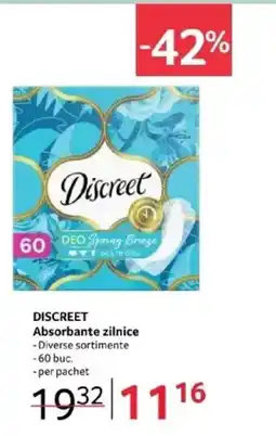 Selgros DISCREET Absorbante zilnice Ofertă