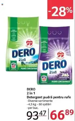 Selgros DERO 2in1 Detergent pudră pentru rufe Ofertă