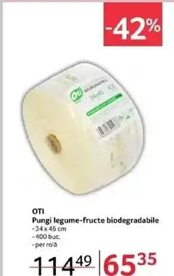 Selgros OTI Pungi legume-fructe biodegradabile Ofertă
