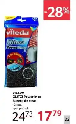 Selgros Burete de vase GLITZI Power Inox Burete de vase Ofertă