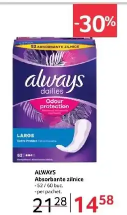 Selgros ALWAYS Absorbante zilnice Ofertă