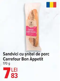 Carrefour Sandvici cu șnițel de porc Carrefour Bon Appetit Ofertă