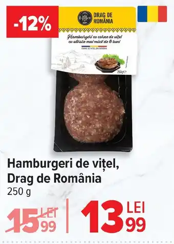 Carrefour Hamburgeri de vițel, Drag de România Ofertă