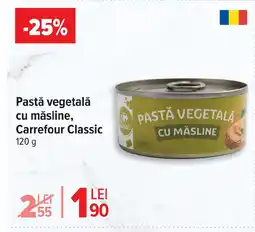 Carrefour Pastă vegetală cu măsline, Carrefour Classic Ofertă