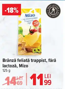 Carrefour Brânză feliată trappist, fără lactoză, Mizo Ofertă