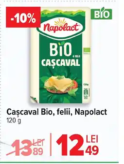 Carrefour Cascaval Bio, felii, Napolact Ofertă