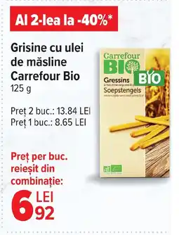 Carrefour Grisine cu ulei de măsline Carrefour Bio Ofertă