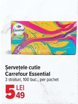 Carrefour Şervețele cutie Carrefour Essential Ofertă