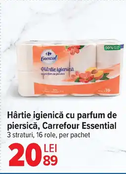 Carrefour Hârtie igienică cu parfum de piersică, Carrefour Essential Ofertă