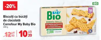 Carrefour Biscuiți cu bucăți de ciocolată Carrefour My Baby Bio Ofertă
